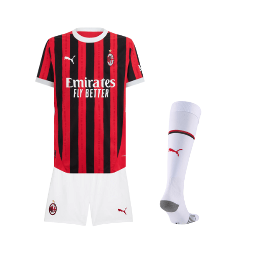 Kit de Niño - AC Milan Principal 24/25 - Pantalones Cortos Blancos