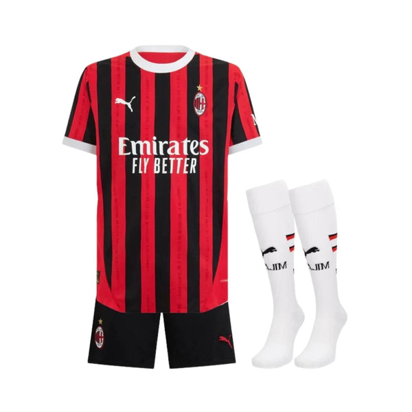 Kit de Niño - AC Milan Principal 24/25 - Pantalones Cortos Negros