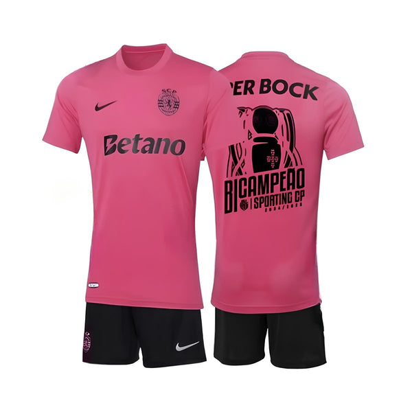 Kit de Niño - Sporting Edición Especial "Octubre Rosa" 24/25 - Edición Bicampeón